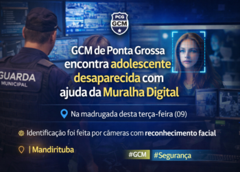 GCM de Ponta Grossa encontra adolescente desaparecida com ajuda da Muralha Digital