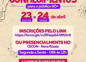 CECON Nova Rússia abre inscrições para a 1ª Maratona de Conhecimentos 60+
