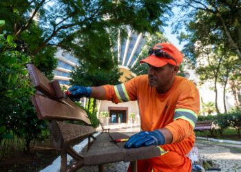 Prefeitura realiza nova força-tarefa de limpeza e reparos, agora na Praça da Catedral